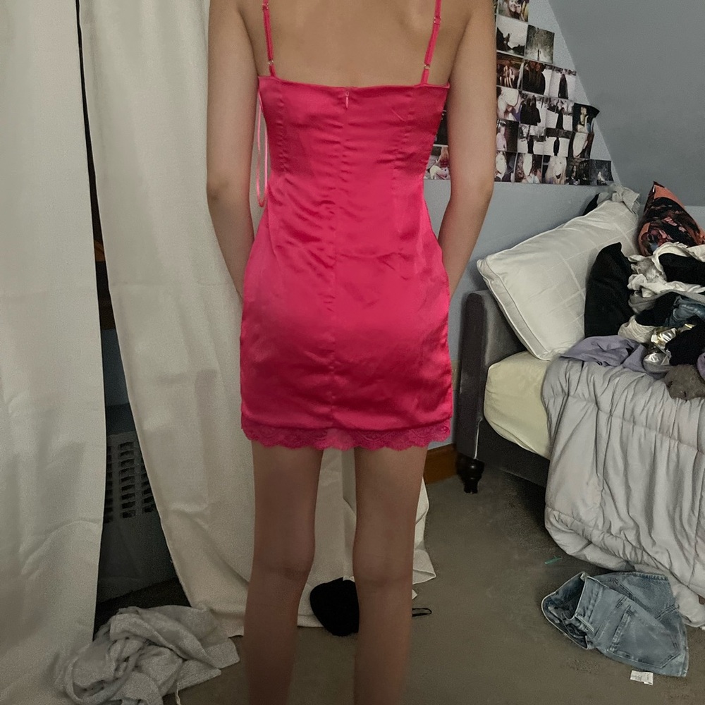 Pink slip, semi-formal dress